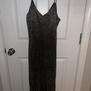 Elegant Black and Gold Women's Dress
